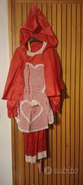 vestito cappuccetto Rosso fatto a mano taglia M/L