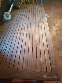 tavolo da esterno in teak