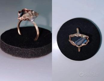 Anello conchiglia agata lavoro artigianale Trento 