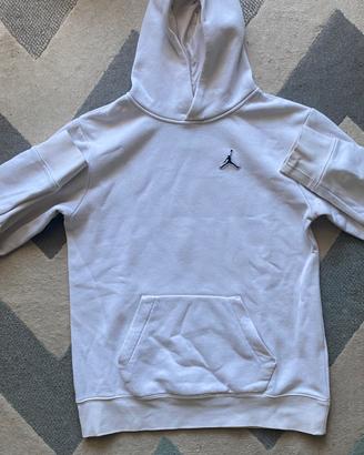 Felpa Jordan bianca con cappuccio