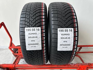 2 gomme 195 55 16 KUMHO 4stagione
