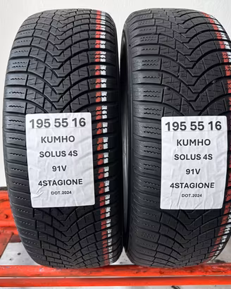 2 gomme 195 55 16 KUMHO 4stagione