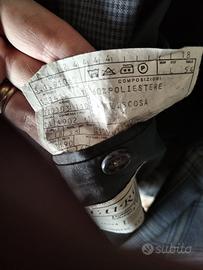 Giacca uomo a quadri leggera taglia 54