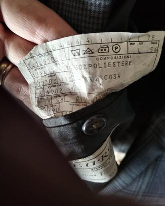 Giacca uomo a quadri leggera taglia 54