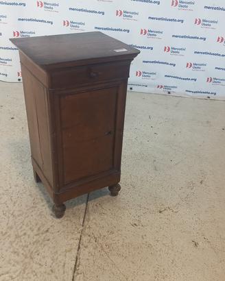 Elegante Comodino Ottocentesco in Legno di Noce