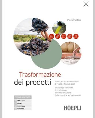 libro Trasformazione dei prodotti 