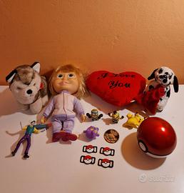 Lotto Giocattoli e Peluche–Masha,Pokémon,Trudi,Min