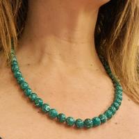Collana vintage in malachite