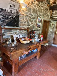 Tavolo da falegname antico per arredo di fine 800