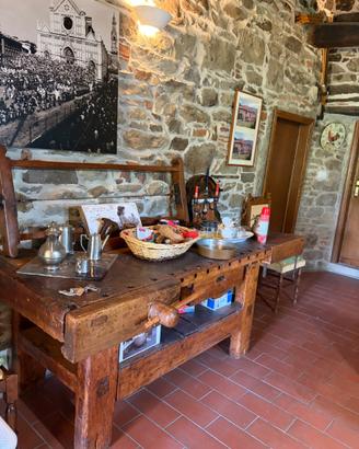 Tavolo da falegname antico per arredo di fine 800
