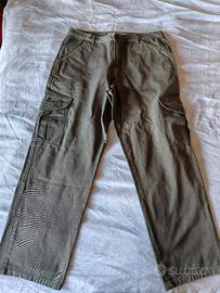 Pantaloni cargo verde militare tg.52