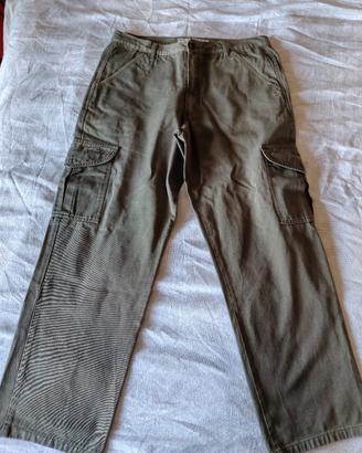 Pantaloni cargo verde militare tg.52