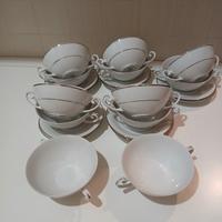 servizio da brodo in fine Bone China 