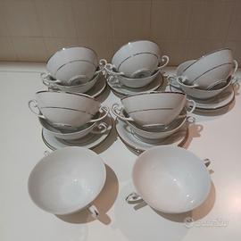 servizio da brodo in fine Bone China 