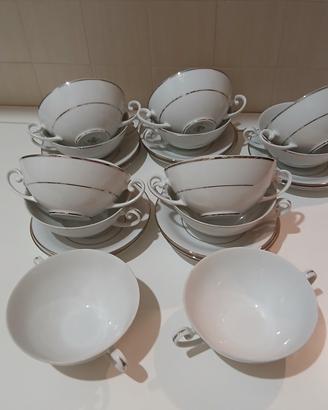 servizio da brodo in fine Bone China 