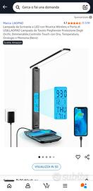 lampada da scrivania base di ricarica wirless 