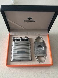 SET COHIBA DA SCRIVANIA ACCENDINO E TAGLIA SIGARI