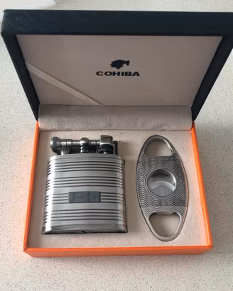 SET COHIBA DA SCRIVANIA ACCENDINO E TAGLIA SIGARI