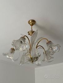 Lampadario neoclassico oro a 5 luci