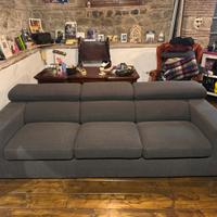 Divano Poltronesofà 3 posti 235 cm grigio