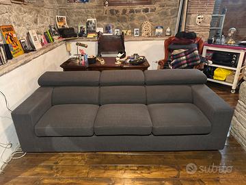 Divano Poltronesofà 3 posti 235 cm grigio