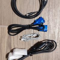 Cavi video (DVI) e doppino telefonico