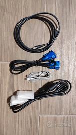 Cavi video (DVI) e doppino telefonico