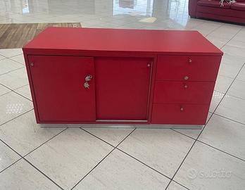 MOBILE BASSO FARAM DUE ANTE + CASSETTIERA - ROSSO