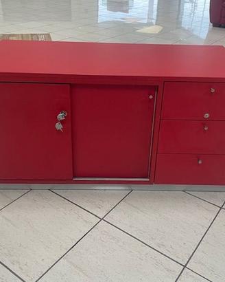 MOBILE BASSO FARAM DUE ANTE + CASSETTIERA - ROSSO