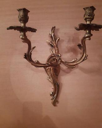 applique bronzo 2 luci