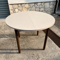 Tavolo circolare vintage anni 70, estendibile