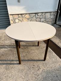 Tavolo circolare vintage anni 70, estendibile