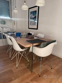 Sedie design stile Vitra/ Eames - set da 4