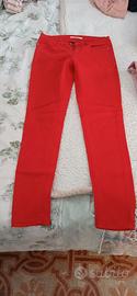 pantaloni donna rosso taglia s/m