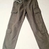 Topman pantaloni fustagno verde militare