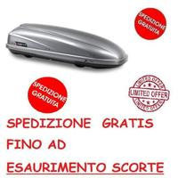 Box da tetto auto modula travel twin 480lt grigio