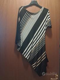 Maxi maglia asimmetrica optical Mixeri' - Taglia M