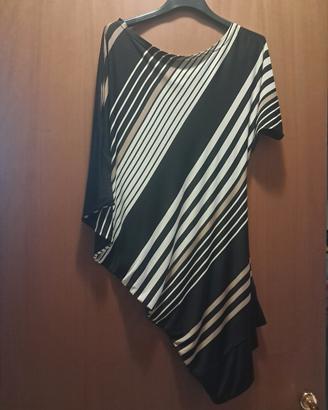 Maxi maglia asimmetrica optical Mixeri' - Taglia M