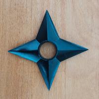 Replica di Shuriken, metallo nero, cosplay Naruto 