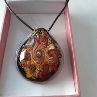 ciondolo stile vetro di murano 