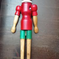 Pinocchio di legno 42 cm vintage 