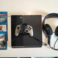 Ps4 con Jstk e 3 giochi + Cuffie originali