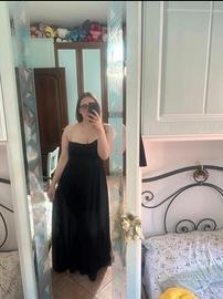 Vestito lungo nero Nuna Lie a fascia – taglia L/X