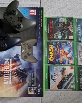 XboxOne 1tb limited ed. + 2 Controller + 4 Game