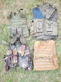 Lotto Softair / Outdoor – 3 Zaini + 4 Gilet Tattic