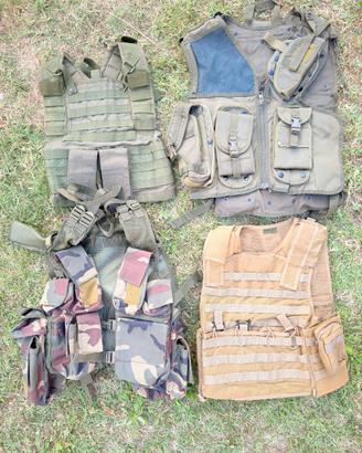 Lotto Softair / Outdoor – 3 Zaini + 4 Gilet Tattic