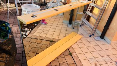 Specchiera con faretti e/o due armadietti