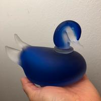 Papera in vetro di Murano acidato satinato