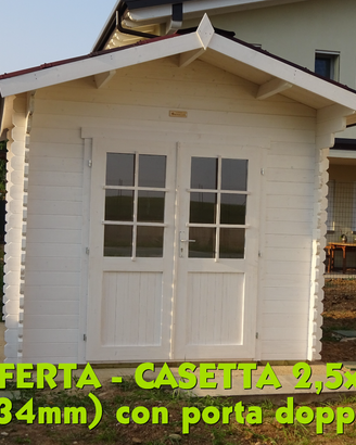 CASETTA 2,5x2,5 (34mm) CON PORTA DOPPIA