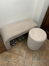 Panca ingresso + pouf